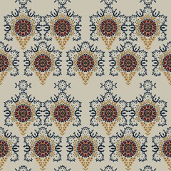 A beautiful Geometric ethnic style border design handmade artwork illustration.