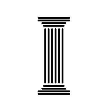 pillar Icon Illustration Logo Template