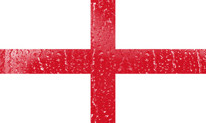 Obraz premium 3D Flag of England on a glass with water drop background.