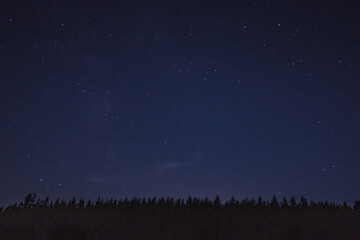 night starscape in the countryside
