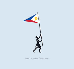 day of pride in your country. A beautiful postcard for any projects. Philippines