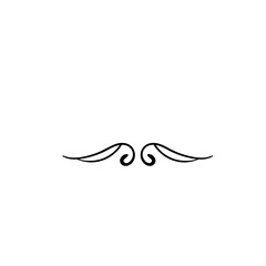 Vintage swirl flourish text divider