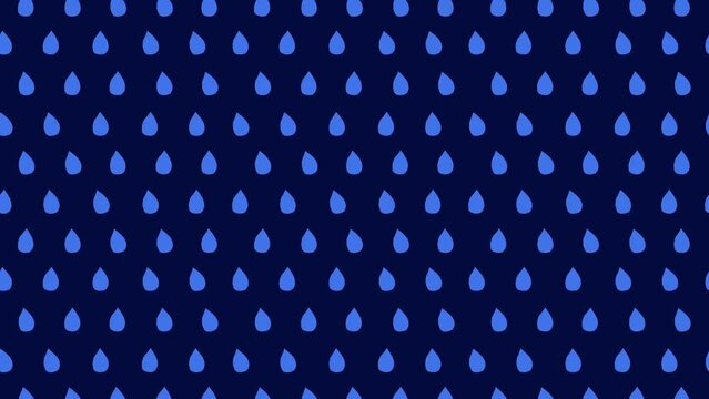 Water Drop Graphic Blue Pattern Background, Motion Graphic Memphis Background (looping video), Wallpaper, Simple Pattern, Medical pattern, blue polka dots, rain symbol, rain animation