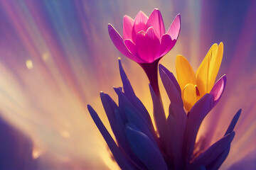 Fototapeta premium creamy marble sculputure dahlia ,Enchanted garden ,magic abstract liquid