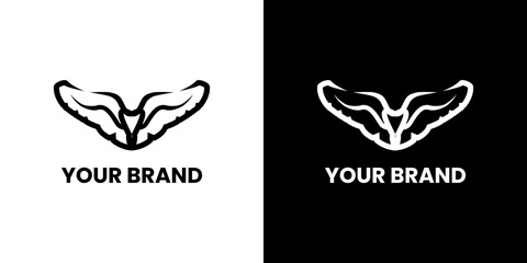 W Double Shoes Logo minimalist brand identity design Family teamwork coworkers emblems logotype symbols.