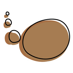 trendy line speech bubble message