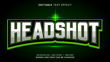 Headshot Gaming Esport Editable Text Effect