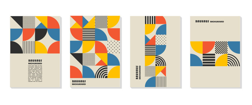 Collection of bauhaus swiss style templates