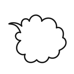 trendy line speech bubble message