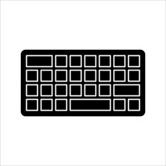 Keyboard Outline Icon On White Background, EPS 10.