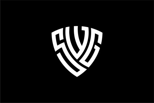 SWG creative letter shield logo design vector icon illustration