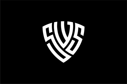 SWS creative letter shield logo design vector icon illustration