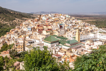 Fototapeta na wymiar View at the Moulay Idris (Zehroun) town - Morocco