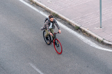 Obraz premium Cool Man Riding Bike