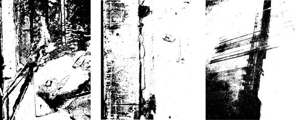 Grunge Urban textures set. Three vector textures.Dust Overlay Distress Grain ,Simply Place textures over any Object to Create grungy Effect .abstract,splattered , dirty, texture for your design. 