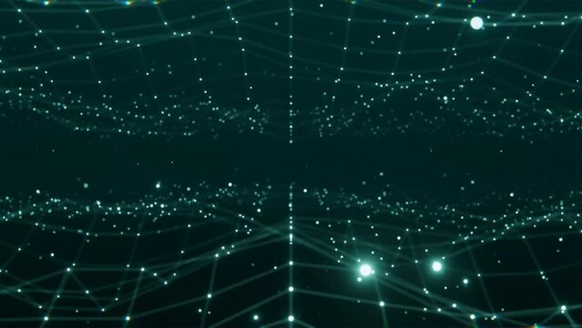 4k Green line technology background, business statistic line, presentation video