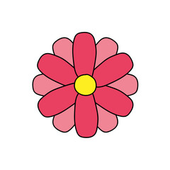 doodle of flat mini flowers