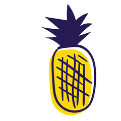 pineapple fruit doodle shape