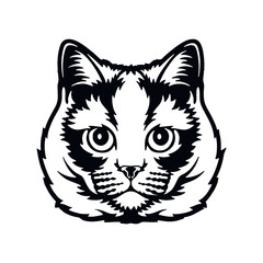 British Shorthair Cat Vector, Peeking Cats, Cats Breed, Pet Vector portrait, Cats Head
