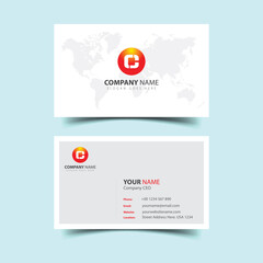 Clean business card design template