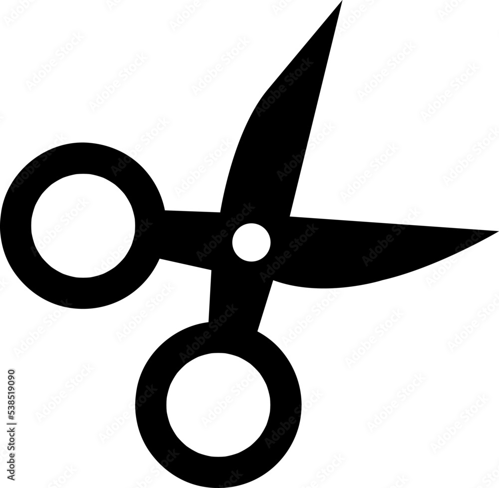 Poster scissors icon in trendy flat style isolated on background. scissors icon page symbol for your web si