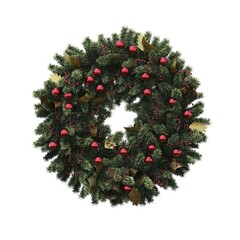 Christmas decorations, New Year's decor, isolated on white background, 3D illustration, cg render