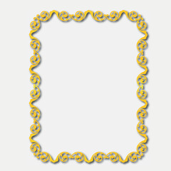Frame, in the style of an ornament, Vector illustration eps 10, Art.