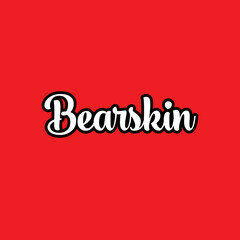 Bearskin typography design 