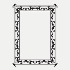 Frame, in the style of an ornament, Vector illustration eps 10, Art.