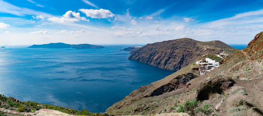 Naklejka premium Panorama view of the sea and sky
