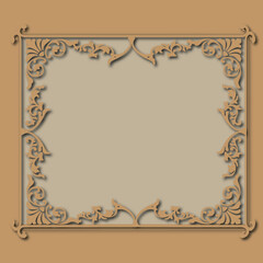 Frame, in the style of an ornament, Vector illustration eps 10, Art.
