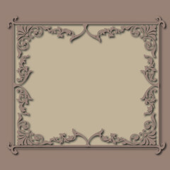 Frame, in the style of an ornament, Vector illustration eps 10, Art.
