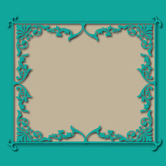 Frame, in the style of an ornament, Vector illustration eps 10, Art.