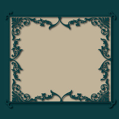 Frame, in the style of an ornament, Vector illustration eps 10, Art.