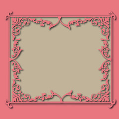 Frame, in the style of an ornament, Vector illustration eps 10, Art.