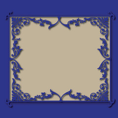 Frame, in the style of an ornament, Vector illustration eps 10, Art.