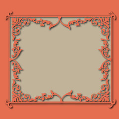 Frame, in the style of an ornament, Vector illustration eps 10, Art.
