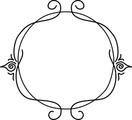 Hand drawn circle frame