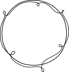 Hand drawn circle frame