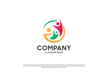 human community logo design template.