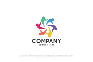 Creative Unity Concept Logo Design Template