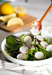 salad with lemon dressing