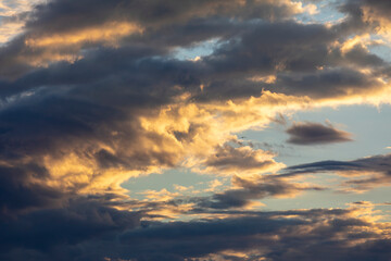 majestic clouds and blue sky
