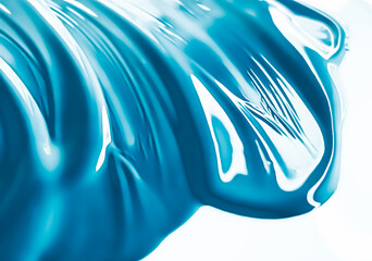 Glossy blue cosmetic texture as beauty make-up product background, cosmetics and luxury makeup...