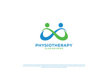 human health care logo, physiotherapy logo design template.