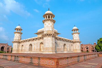 Fototapeta na wymiar Amazing marble Tomb of Itimad-ud-Daulah or Baby Taj Mahal in Agra, India
