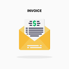 Bill or Invoice flat icon. Vector illustration on white background.
