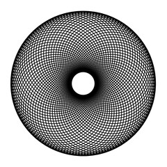 abstract spirograph element on white background