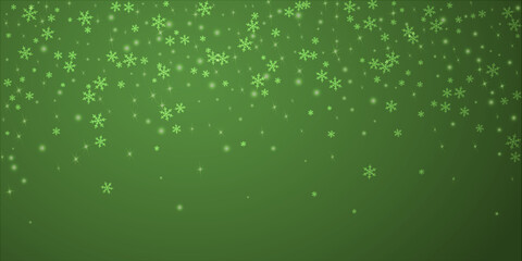 Snowy christmas background. Subtle flying snow