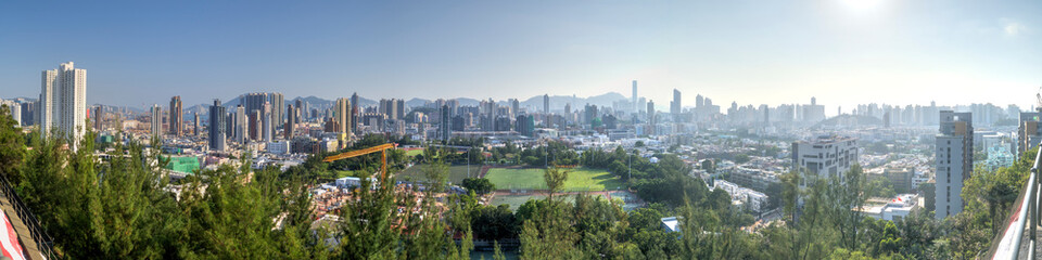 Fototapeta na wymiar Hong Kong: Checkerboard Hill View of Kowloon 